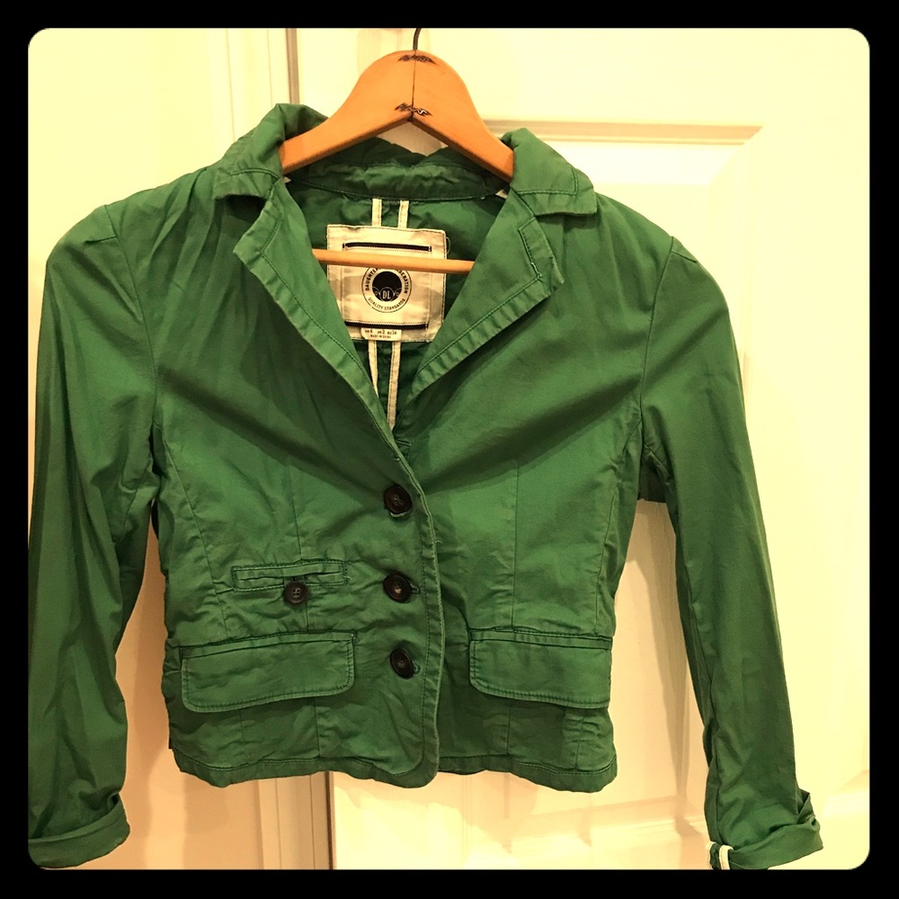 Green fitted Anthropologie blazer
